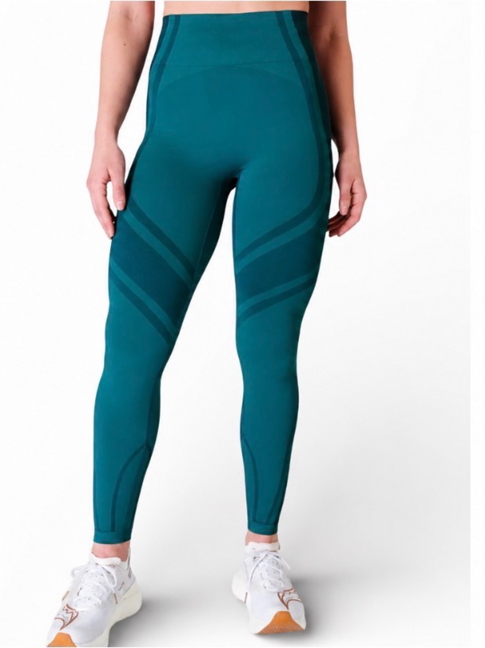 Sweaty Betty Power Workout Leggings Teal Green High Waist Sculpting Activewear M